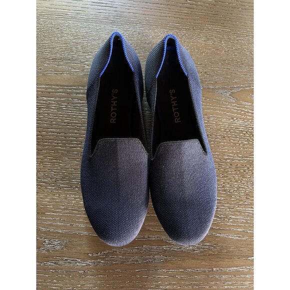 Rothy's The Loafer Classic Navy Knit Fabric Slip On Flats Women’s US 8.5 - Picture 2 of 15